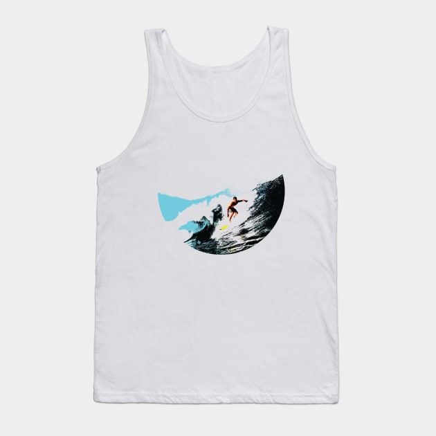 Texas Style Lone Surfer Tank Top by CamcoGraphics